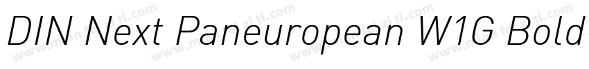 DIN Next Paneuropean W1G Bold字体转换